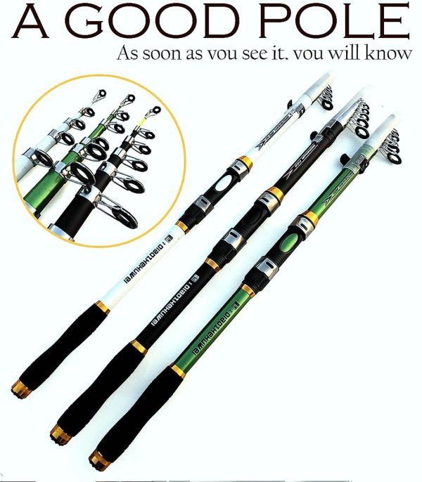 2.1M -3.6M  Hard FRP Carbon Fiber Telescopic Fishing Rod - Image 7