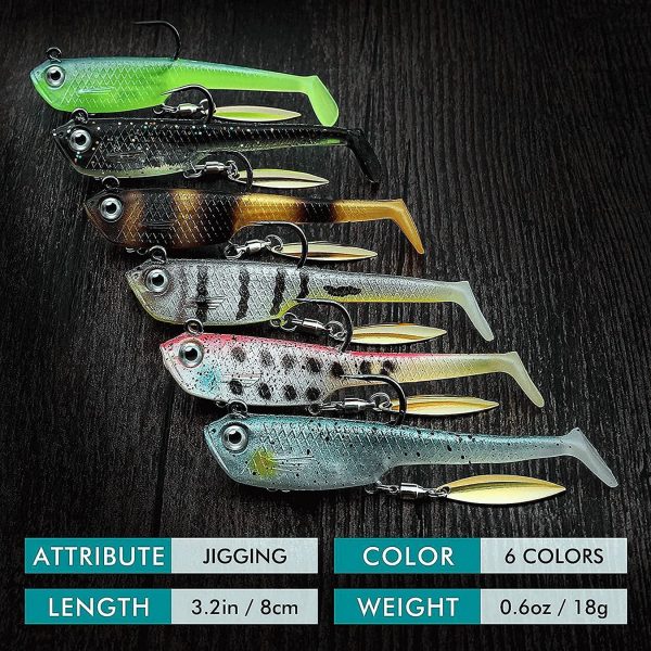 Tadpole Lure Paddle Tail Swimbait Lure for Bass - Image 9