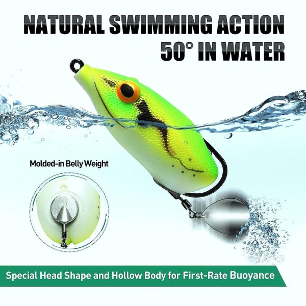 Weedless Frog Lure with BKK Hook Spinner Tail - Image 5