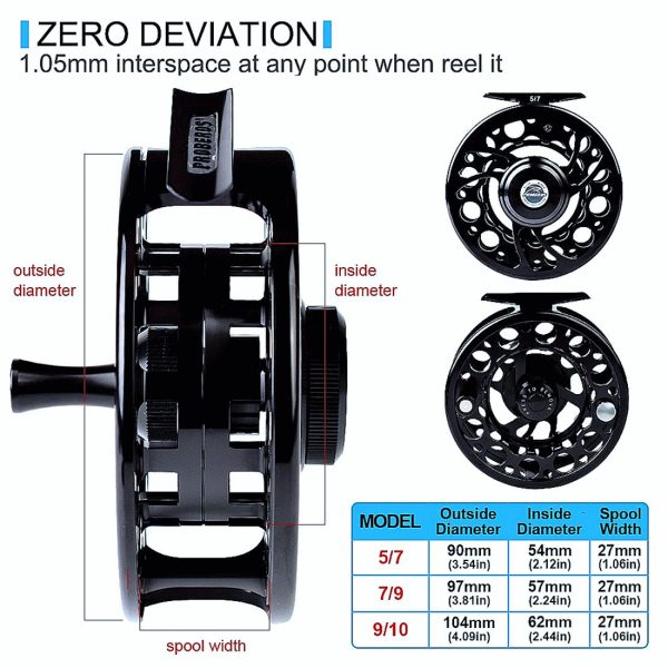 Large Arbor Fly Fishing Reel -CNC Machined Die Casting Aluminum for 5/7, 7/9, 9/10 WT. - Image 3