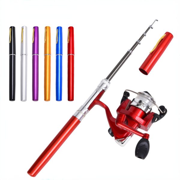 Mini Pen Ice Fishing Rod and Spinning Reels Coil 5.1:1 Set Kit - Image 2