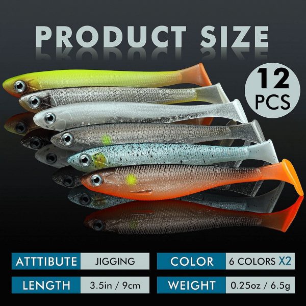 Shad Swimbait Paddle Tail Fishing Lure for Bass - Image 14