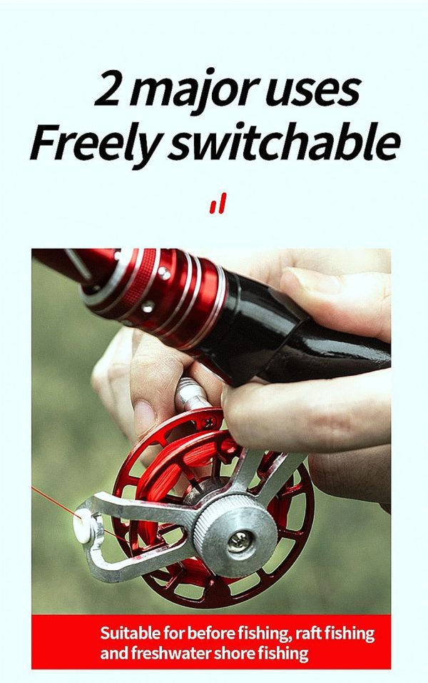 FISHINGHUB- Metal Fishing Reel Portable Ultralight Fishing Raft Reel - Image 8