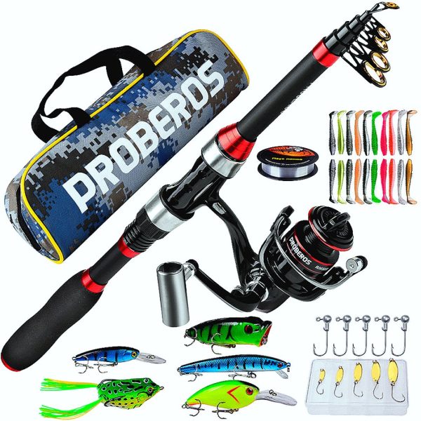 FISHINGHUB- 1.8m Telescopic Casting Fishing Combo Portable Ultralight Rod - Image 2