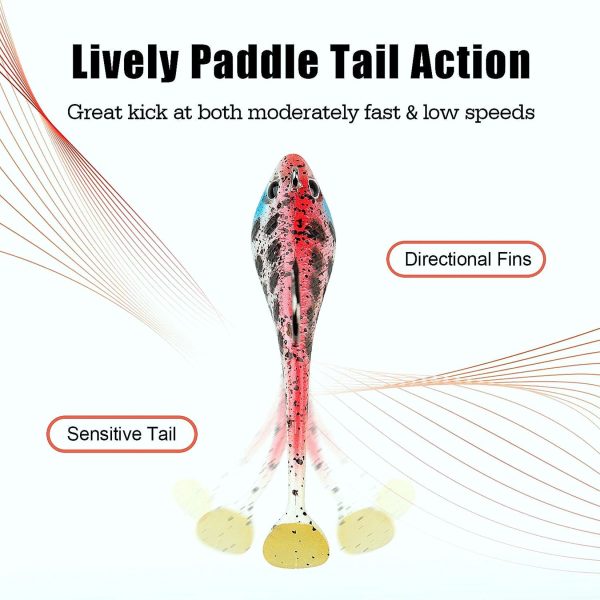Tadpole Lure Paddle Tail Swimbait Lure for Bass - Image 5