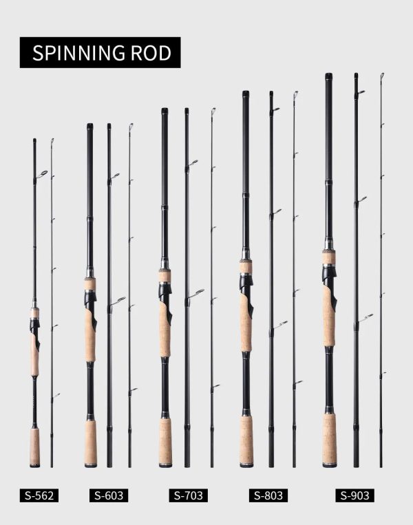 Fuji Guide Lure Rod 2/3 Section Carbon Fiber Light Spinning & Baitcasting Rod - Image 6