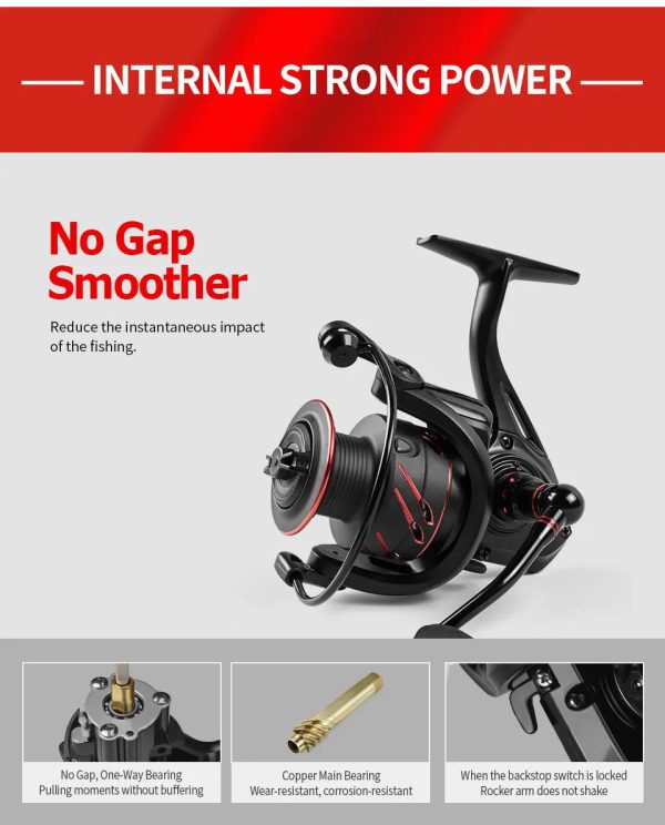 FISHINGHUB NEW FISHING REEL METAL SPOOL SPINNING REEL - Image 9