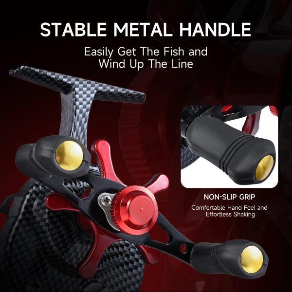 New Carbon Fishing Reels High Foot Designed Ice Fishing - Image 4