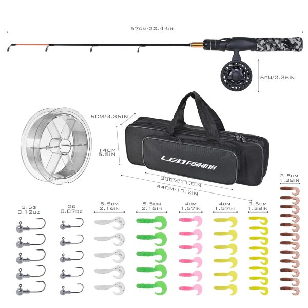 Ice Fishing Rod and Reel Combos Portable Ultralight  with full Kits - Image 5