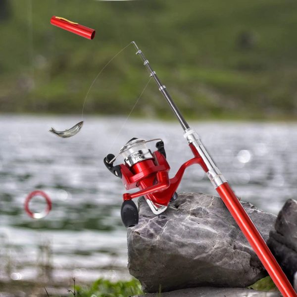 Mini Pen Ice Fishing Rod and Spinning Reels Coil 5.1:1 Set Kit - Image 3