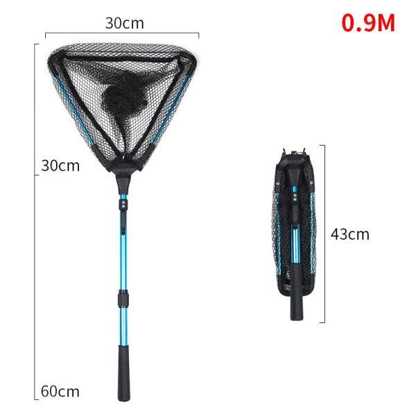 90cm Foldable Fishing Portable Handle Net - Image 8