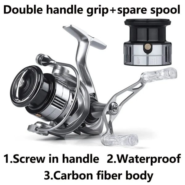 FISHINGHUB KINGSNAKE SPINNING REEL CARBON FIBER WATERPROOF BODY REEL - Image 8