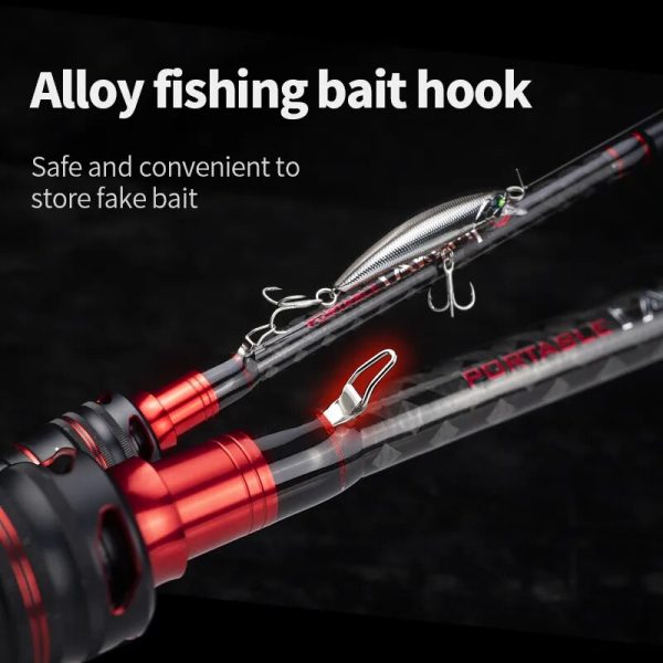 3sections 66-86cm Spinning Rod Carbon Fiber Fishing Lure Rod - Image 4