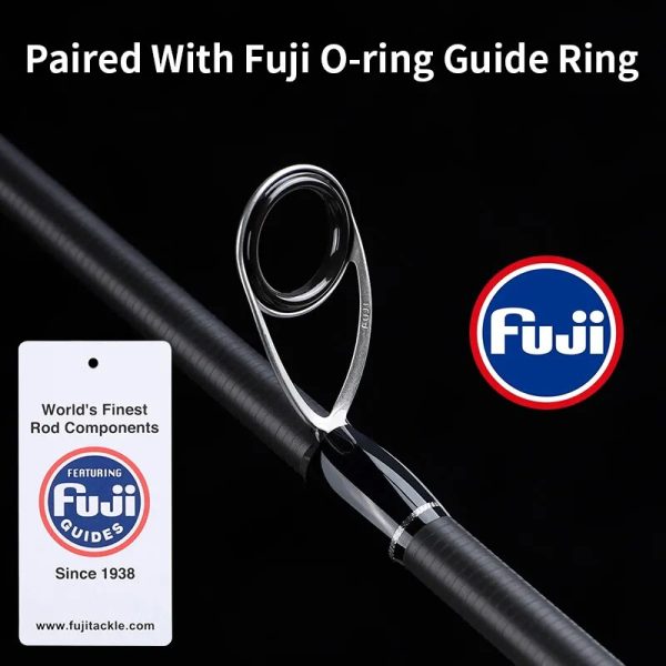 Fuji Guide Lure Rod 2/3 Section Carbon Fiber Light Spinning & Baitcasting Rod - Image 3