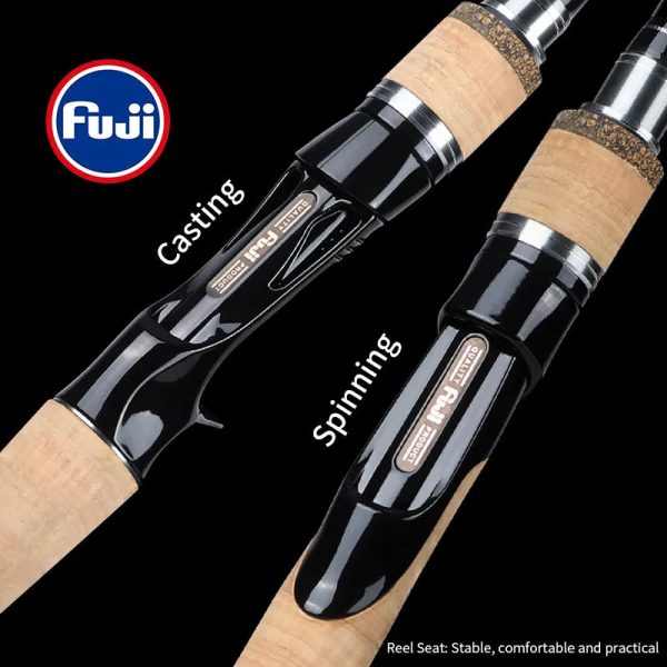 Fuji Guide Lure Rod 2/3 Section Carbon Fiber Light Spinning & Baitcasting Rod - Image 4