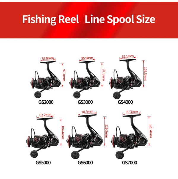 FISHINGHUB NEW FISHING REEL METAL SPOOL SPINNING REEL - Image 2