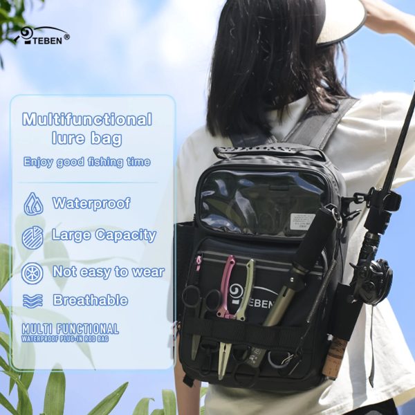 Multifunctional Large Capacity Fishing Tackle Backpack Waterproof - Image 3