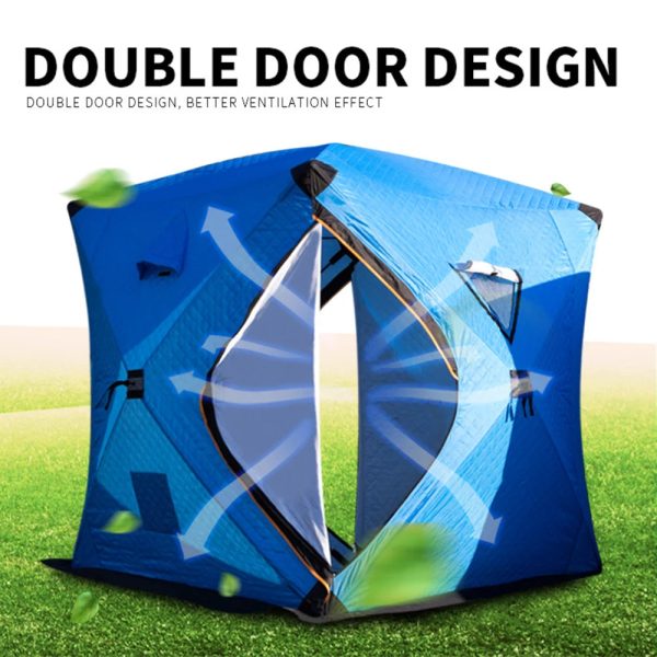 3-4 Person Portable Ice Fishing Shelter Easy Set-up Winter Fishing Tent - Image 4