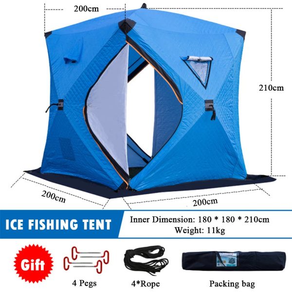 3-4 Person Portable Ice Fishing Shelter Easy Set-up Winter Fishing Tent - Image 3