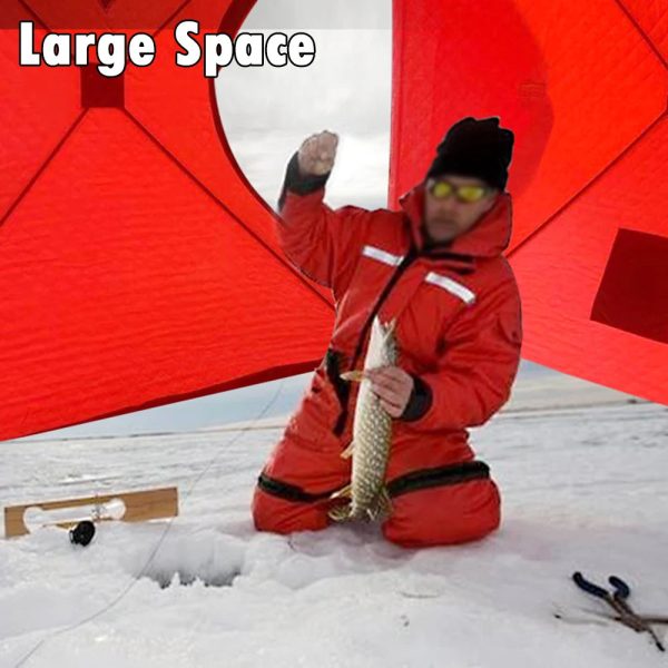 3-4 Person Portable Ice Fishing Shelter Easy Set-up Winter Fishing Tent - Image 8