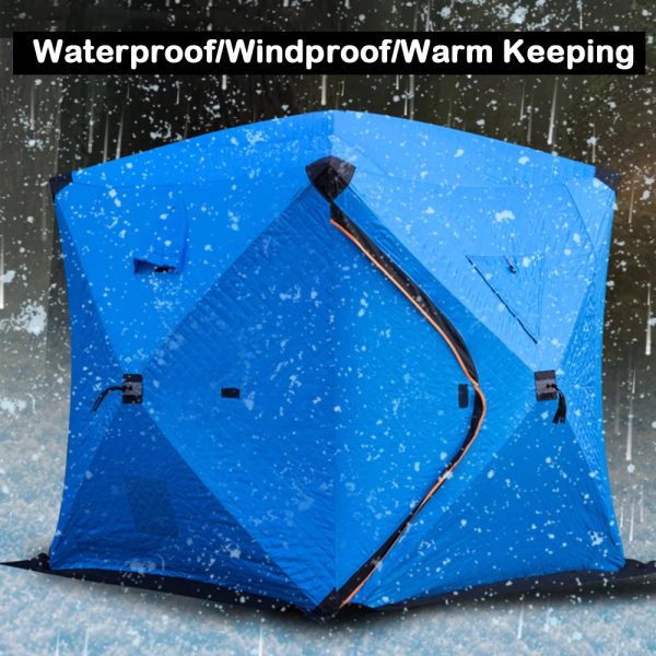 3-4 Person Portable Ice Fishing Shelter Easy Set-up Winter Fishing Tent - Image 7