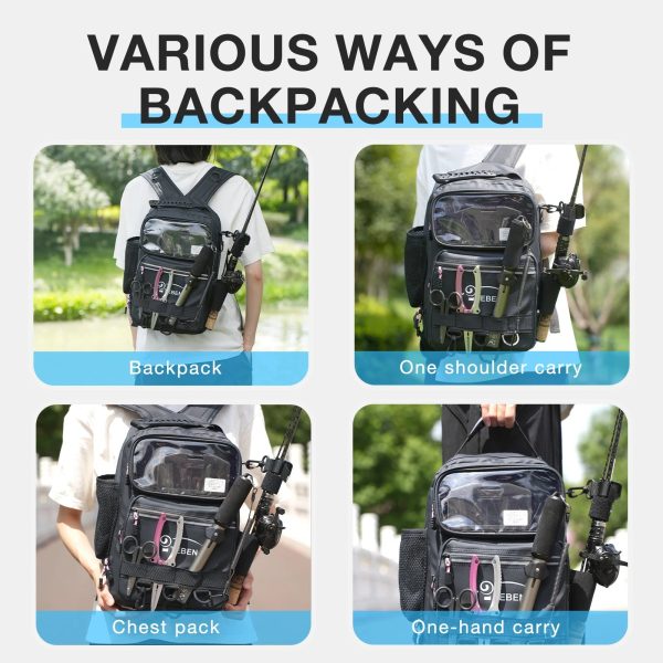 Multifunctional Large Capacity Fishing Tackle Backpack Waterproof - Image 10