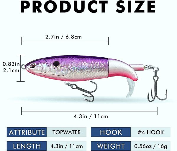 Topwater Revenge Plopper Lure Large Prop Bait - Image 6