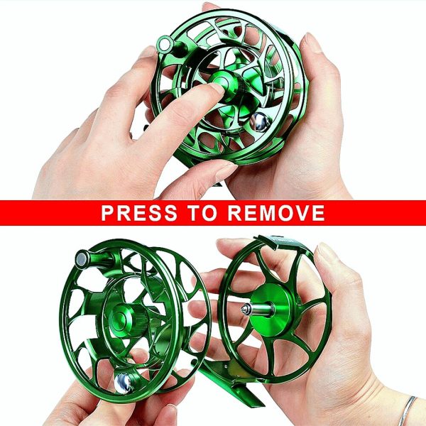 3+1 BB Fly Fishing Wheel  CNC Machine Cut Large Arbor Die Casting Aluminum - Image 8