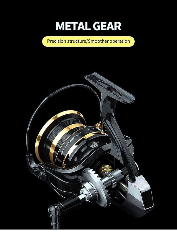 FISHINGHUB- New Big Metal Fishing Reel  Strong Drag Spinning Reel - Image 9