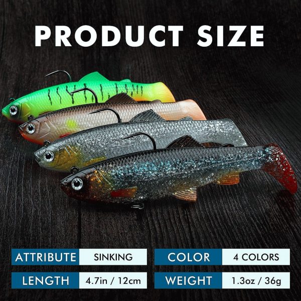 Paddle Tail Shad Swimbait Fishing Lure for Bass - Image 8
