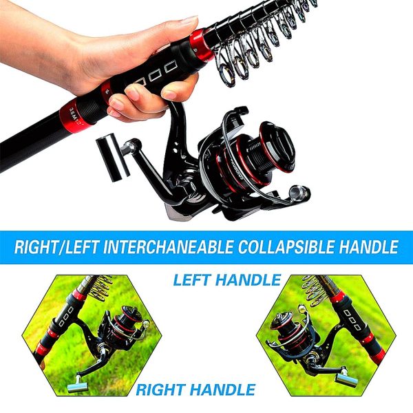 FISHINGHUB-1.8m-3.6m Telescopic Casting Fishing Combo Portable Ultralight Rod - Image 10