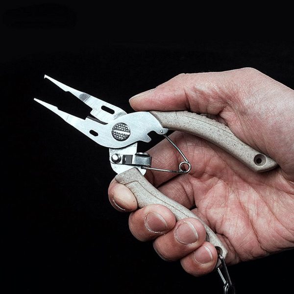 FISHINGHUB- Stainless Steel Multifunctional Fishing Pliers Tackle Grip Split Ring Pliers - Image 3