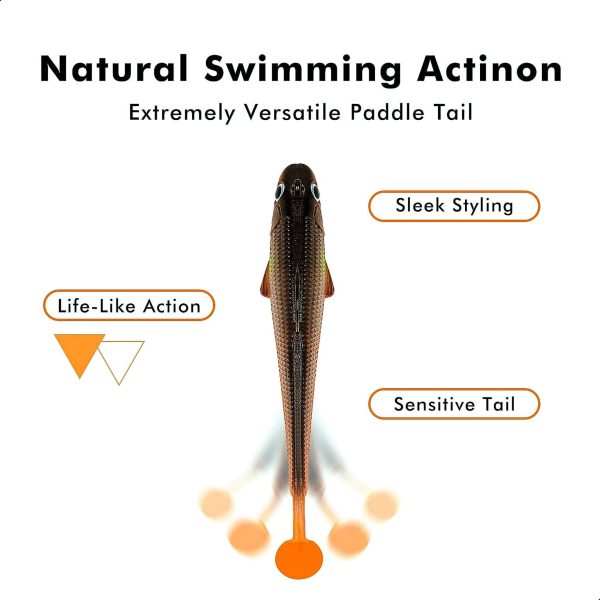 Shad Swimbait Paddle Tail Fishing Lure for Bass - Image 7