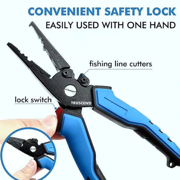 Aluminum Fishing Pliers Set with Sheath Lanyard - Image 6