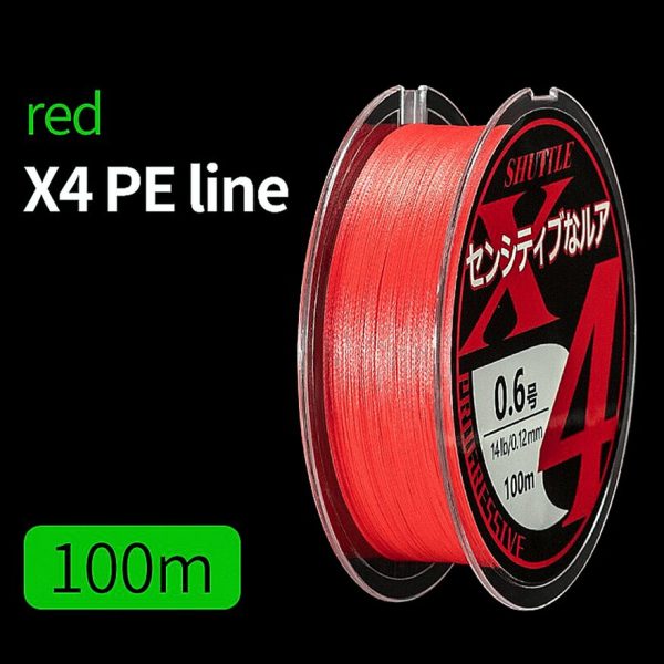 FISHINGHUB- PE Braided Fishing Line 4 Strands 100M 7 Color - Image 17