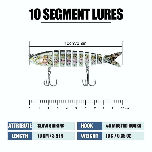 Bionic Bass Fishing Lure Multi Jointed Swimbait - Image 12