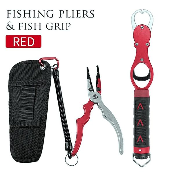 FISHINGHUB- Best Aluminum Alloy Fishing Pliers Grip Set Fishing Tackle Hook - Image 19