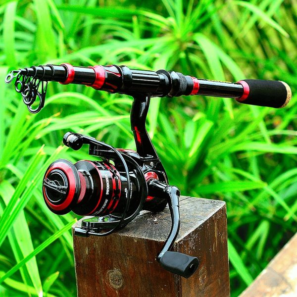 FISHINGHUB-5.2:1 Gear Ratio Spinning Reel 2.1m Carbon Fiber Fishing Rod Combo  Set - Image 12