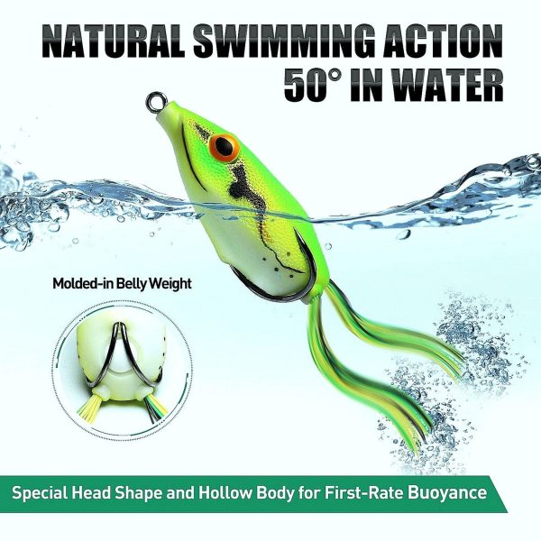 Topwater Weedless Frog Lure with Skirt Tail - Image 5