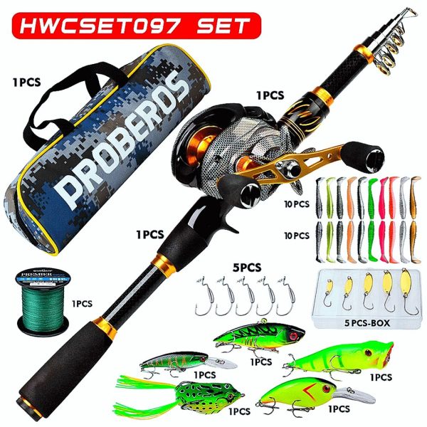 FISHINGHUB- Telescopic Rod and Reel Kit 2.1 Carbon Fiber Fishing Rod - Image 15