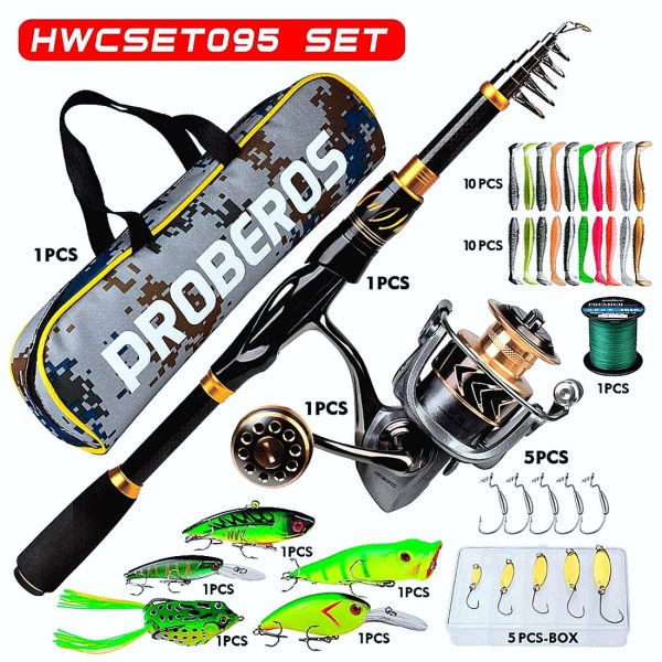 FISHINGHUB- Fishing Rod & Reel Combo 2.1m Carbon Fiber Telescopic Rod - Image 14