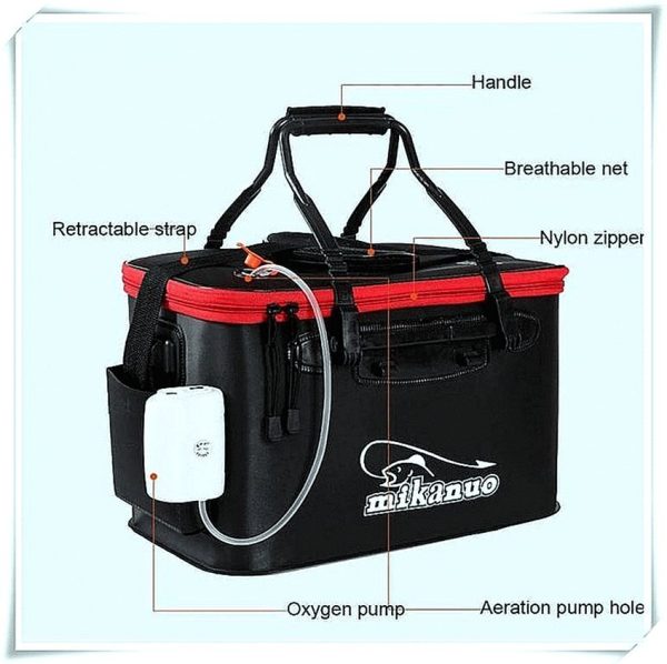 Foldable Waterproof Fishing Bucket-Live Fish Container - Image 2