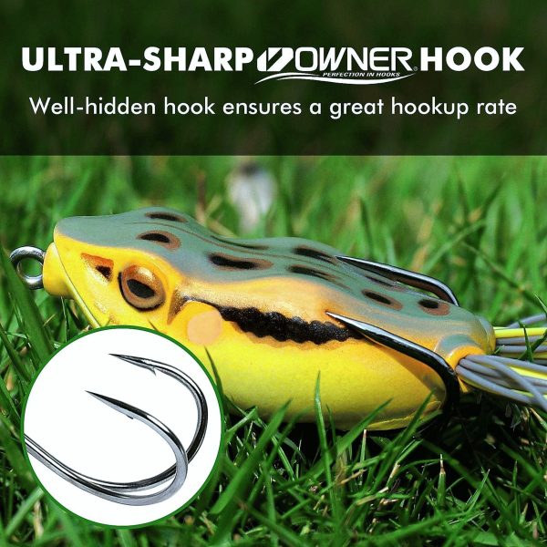 Topwater Weedless Frog Lure with Owner Hook - Image 8