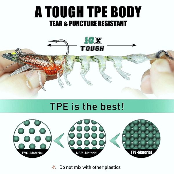 Artificial Soft Plastic Realistic Shrimp Lure - Image 5