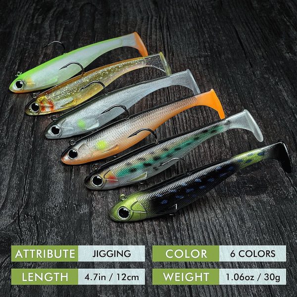 Shad Swimbait Paddle Tail Fishing Lure for Bass - Image 13