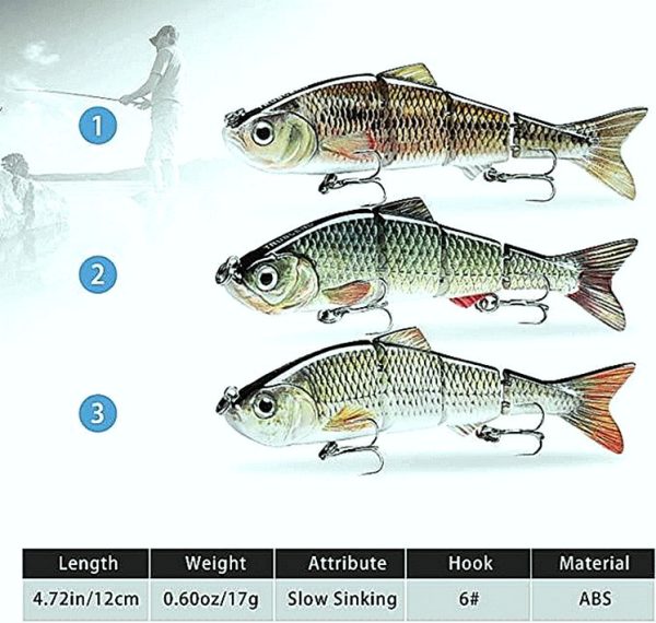 Metal Jointed Swimbait Bionic Bass Fishing Lure-3Pcs - Image 3