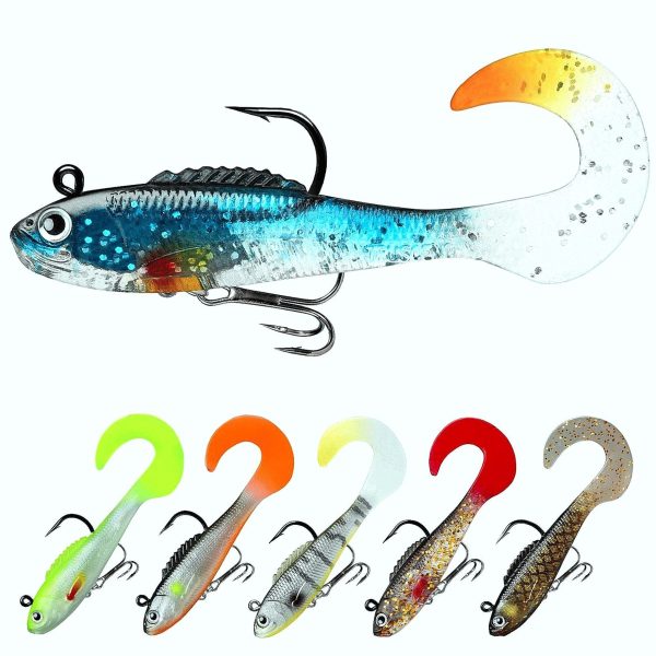Curly Tail Swimbait Soft Bait Lures for Bass - Image 3