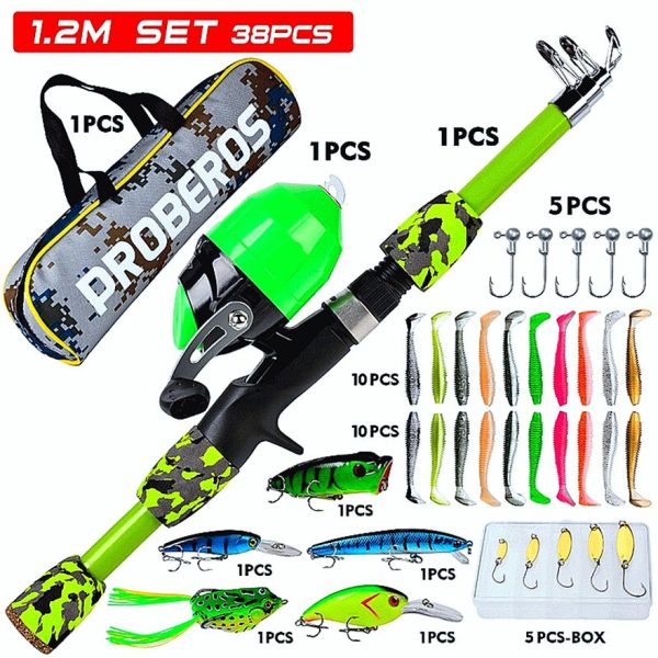 FISHINGHUB-Portable Telescopic Fishing Rod & Reel Kit for Children - Image 11