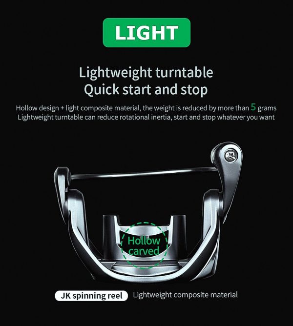 FISHINGHUB-  Fishing Reel Spinning Reel Powerful Brake System Oblique Metal Spool Reel - Image 8