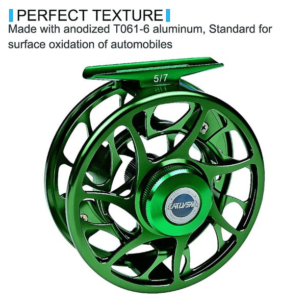 3+1 BB Fly Fishing Wheel  CNC Machine Cut Large Arbor Die Casting Aluminum - Image 4